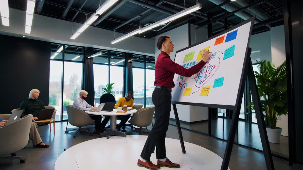 Business Meeting in Modern Office