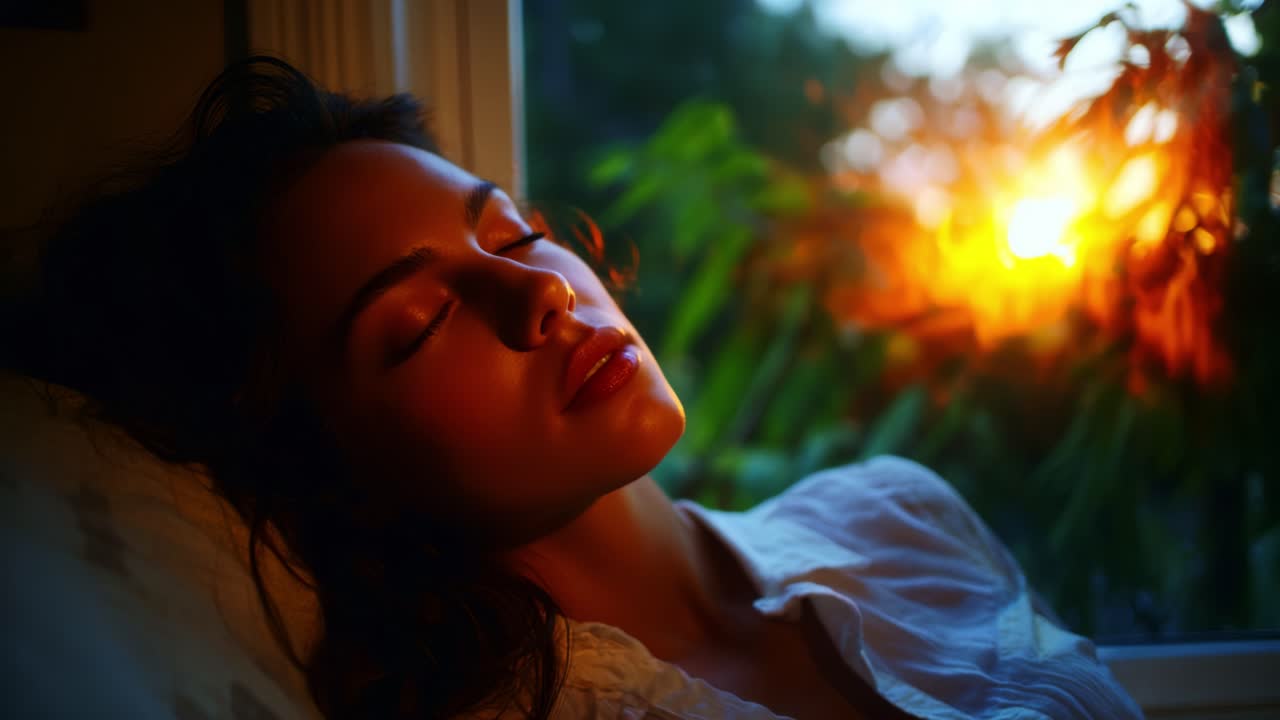 A Peaceful Moment of Reflection as the Sun Sets, Capturing an Intimate Scene of Serenity with a Subject Lost in Thoughts, Illuminated by the Warm Glow of Dusk Through the Window