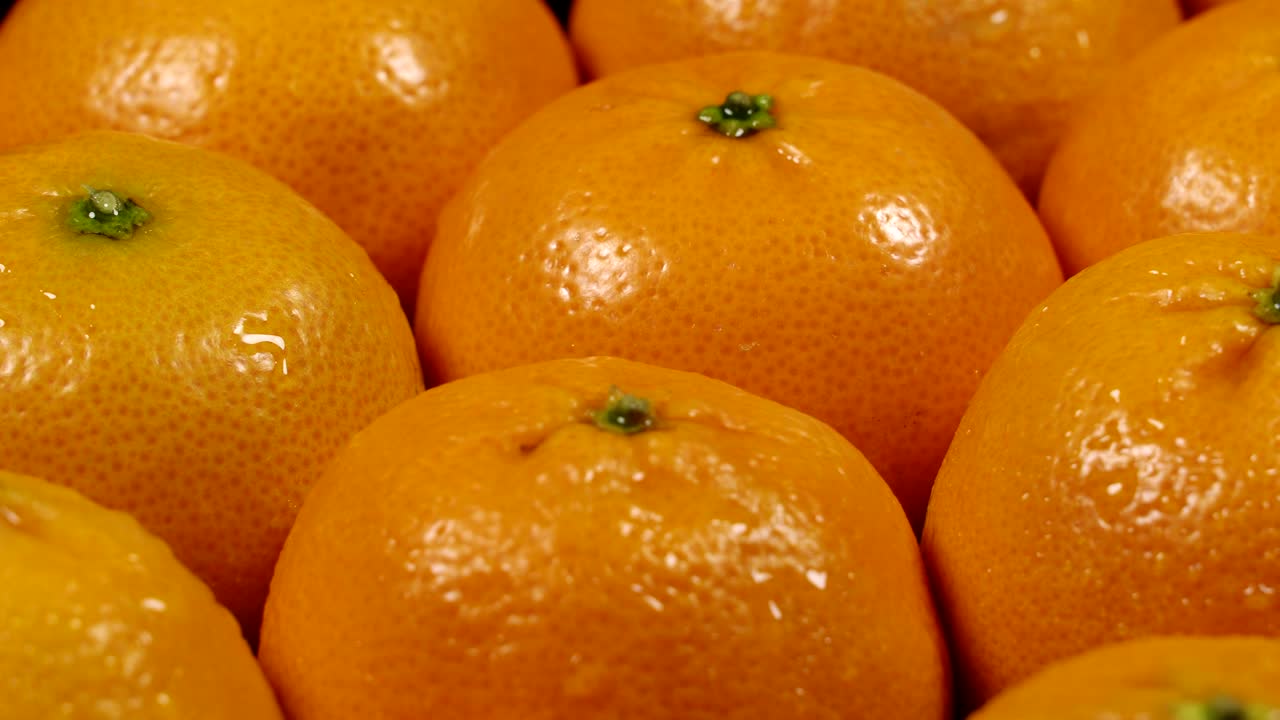 el fondo de las mandarinas frescas