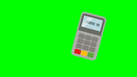 pay by credit card: the payment has been accepted and the payment has been refused on green background (flat design)