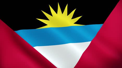 4k national animated sign of antigua and barbuda, animated antigua and barbuda flag, antigua and barbuda flag waving, the national flag of antigua and barbuda animated. 4k (3840 x 2160)