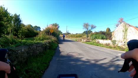 Kilmacow-Kilkenny-cycle,-summer-ride-through-lush-green-landscape,-nature-at-its-best