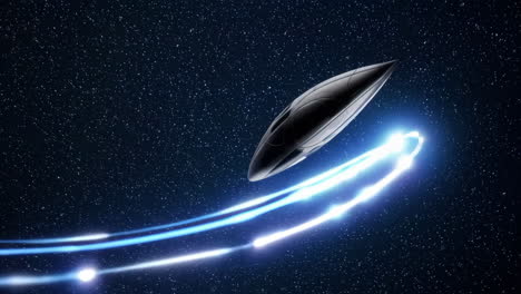 ufo in outer space