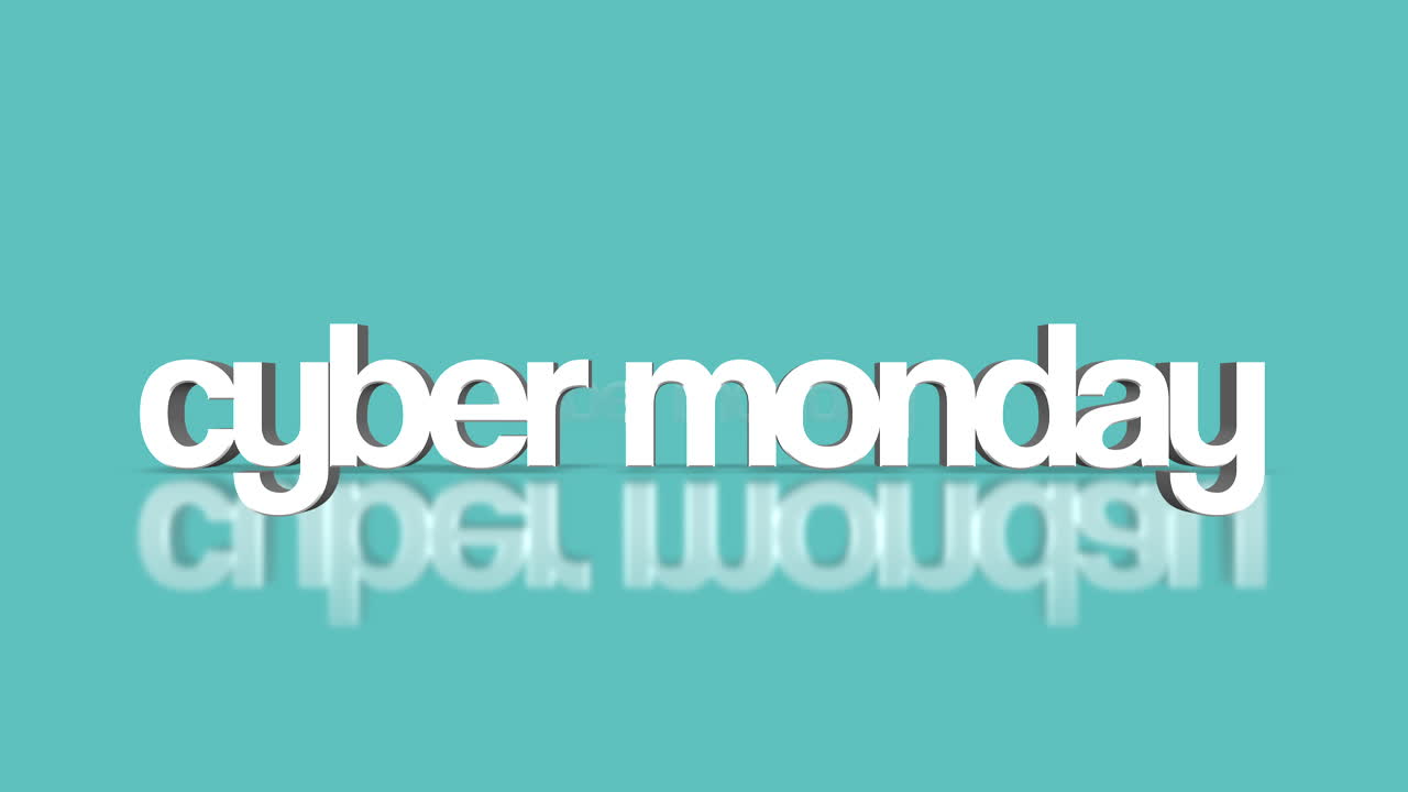 texto rodante del lunes cibernético en degradado verde 1