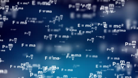 flying math and physics formulas symbols functions and equations