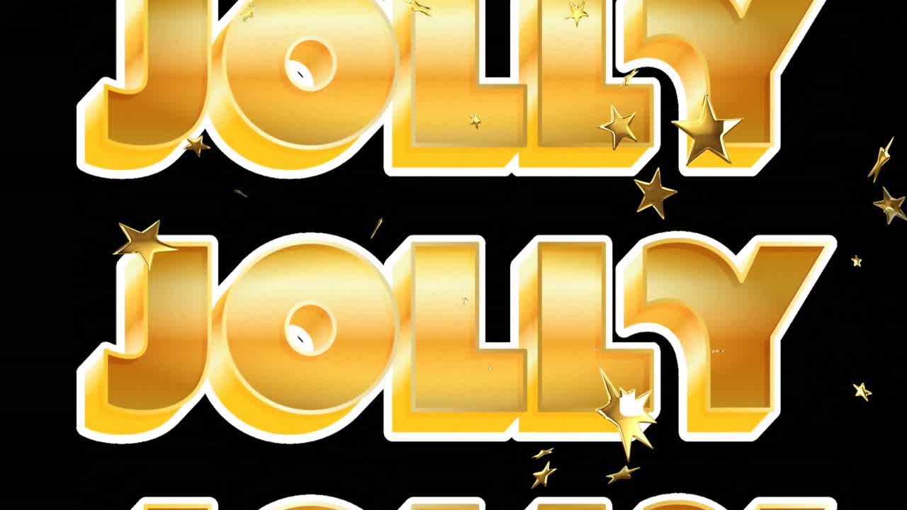 검은색 배경 에 크리스마스 에 반복 되는 즐거운 텍스트 와 별 들 의 애니메이션