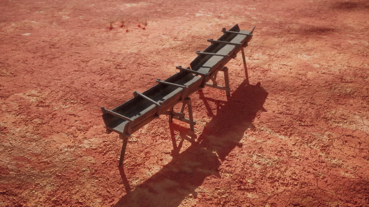 старый деревянный акведук в саване