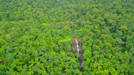 hermosas colinas de vegetación vista de avión no tripulado