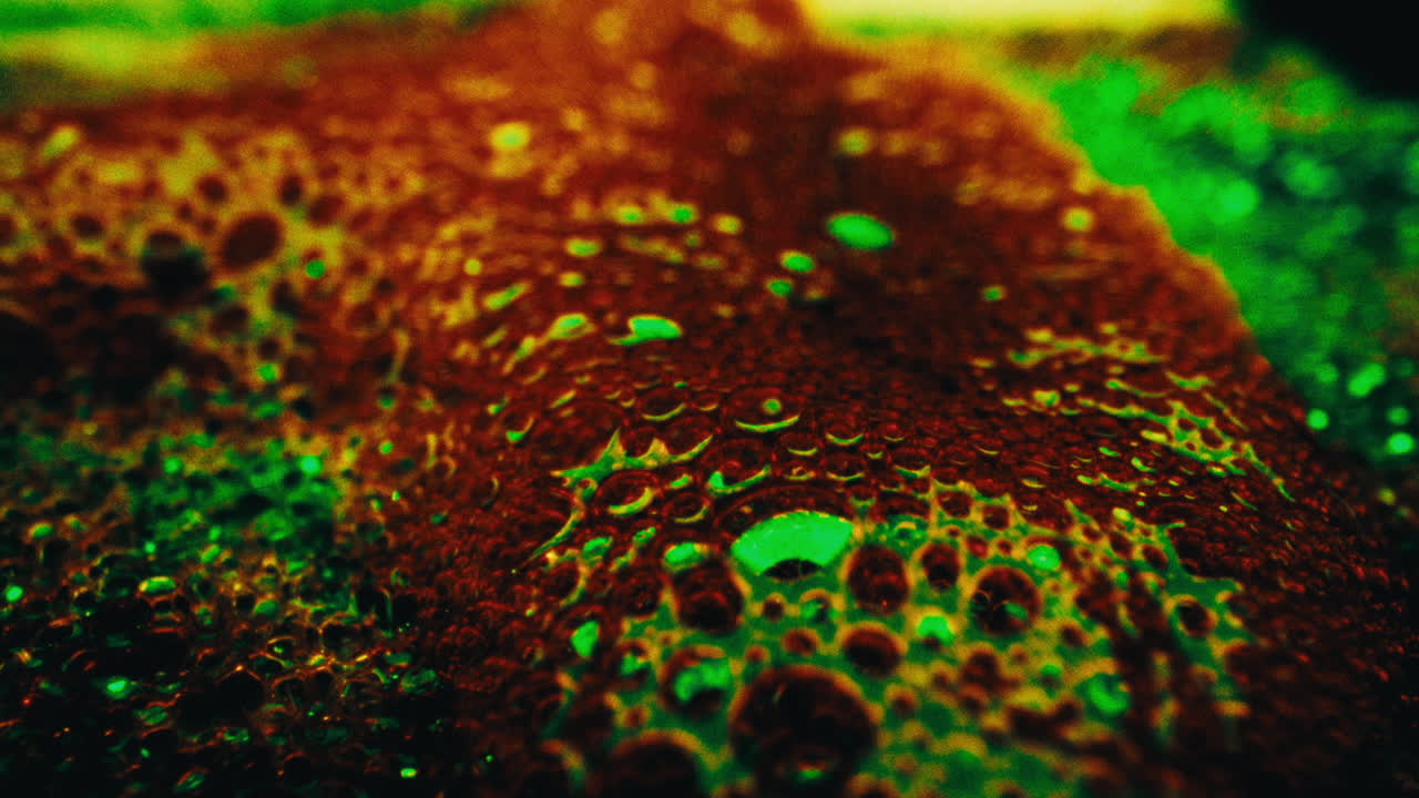 fotografía macro abstracta de burbujas de colores