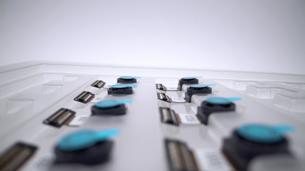 휴대 전화용 카메라 모의 클로즈업. 스마트폰 렌즈의 클로스업