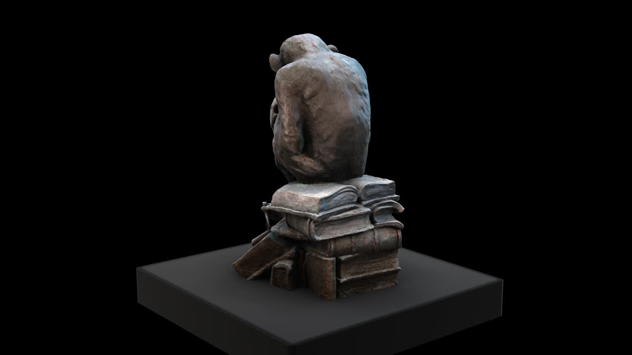 Ape with skull - rotation loop