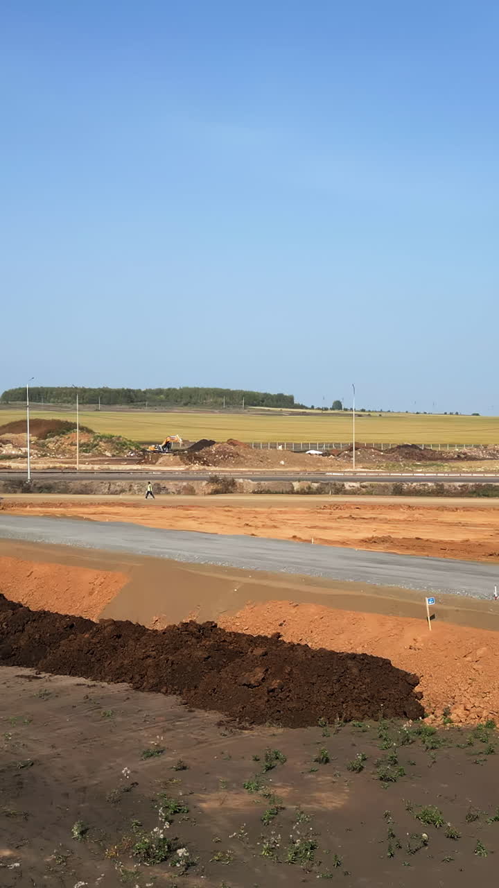 Road Construction on a Sunny Day