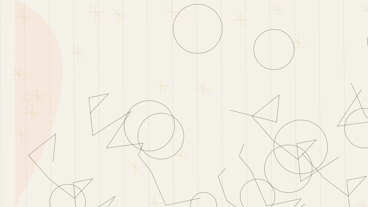 Abstract Geometric Animation with Floating Lines and Shapes