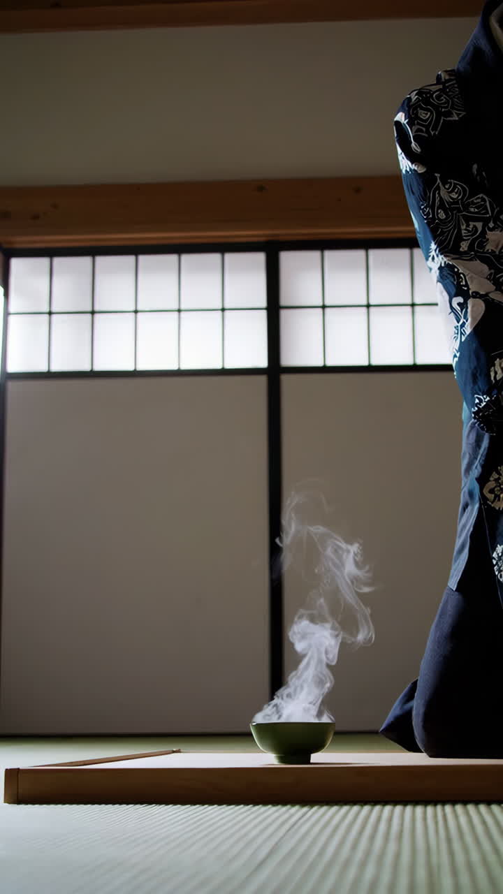Japanese Woman Performing a Tea Ceremony
