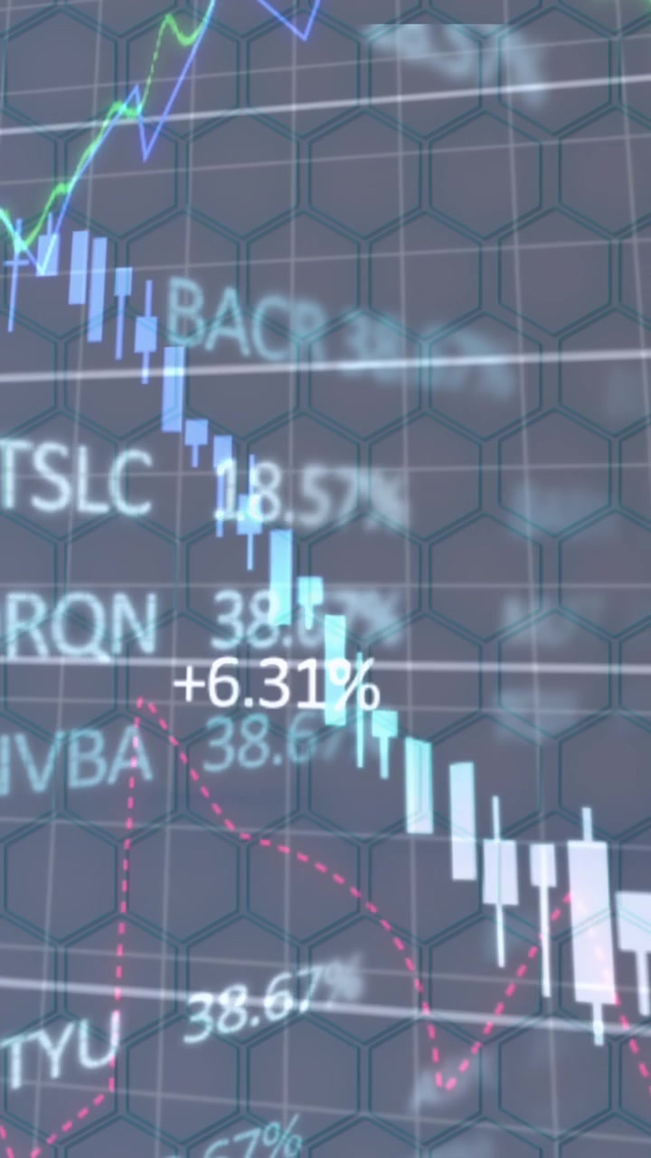 Animazione dell’elaborazione di dati finanziari sulle statistiche