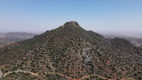 monastery of stavrovouni. view of the mountain where the monastery stands.