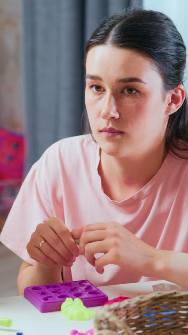 Engaging Playtime Moments: A Young Girl and an Adult Focus on Creative Activities with Colorful Toys and Materials, Promoting Imagination and Learning Together