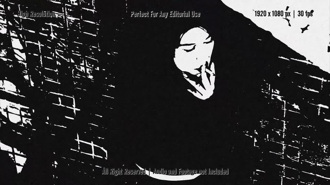 Sort og hvid grunge stencilkunst effekt med person