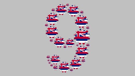 el número nueve hawaiano.