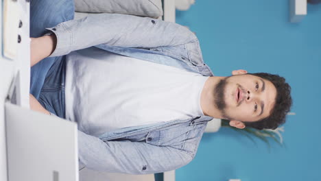 Vertical-video-of-The-meditating-man.