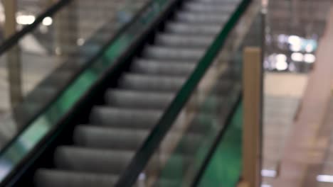 time-lapse of an empty escalator moving