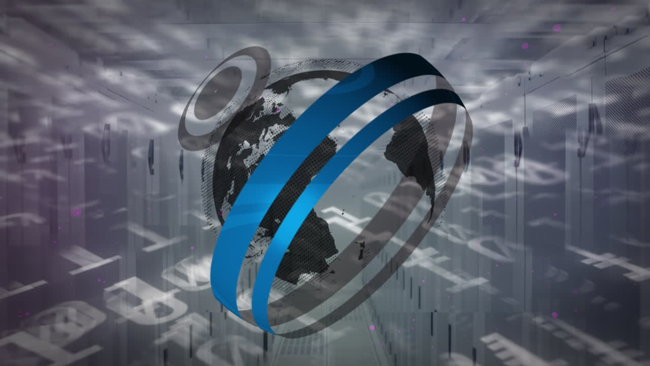 animación del globo sobre el procesamiento de datos y