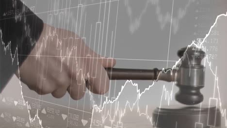 conceptual digital animation of a business graph against the financial figures on the screen 4k