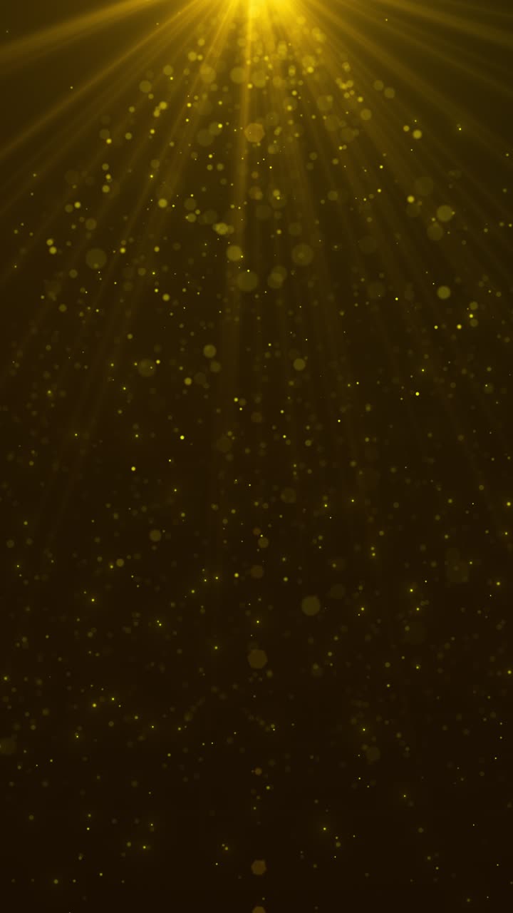 Golden Light Rays and Particles Background