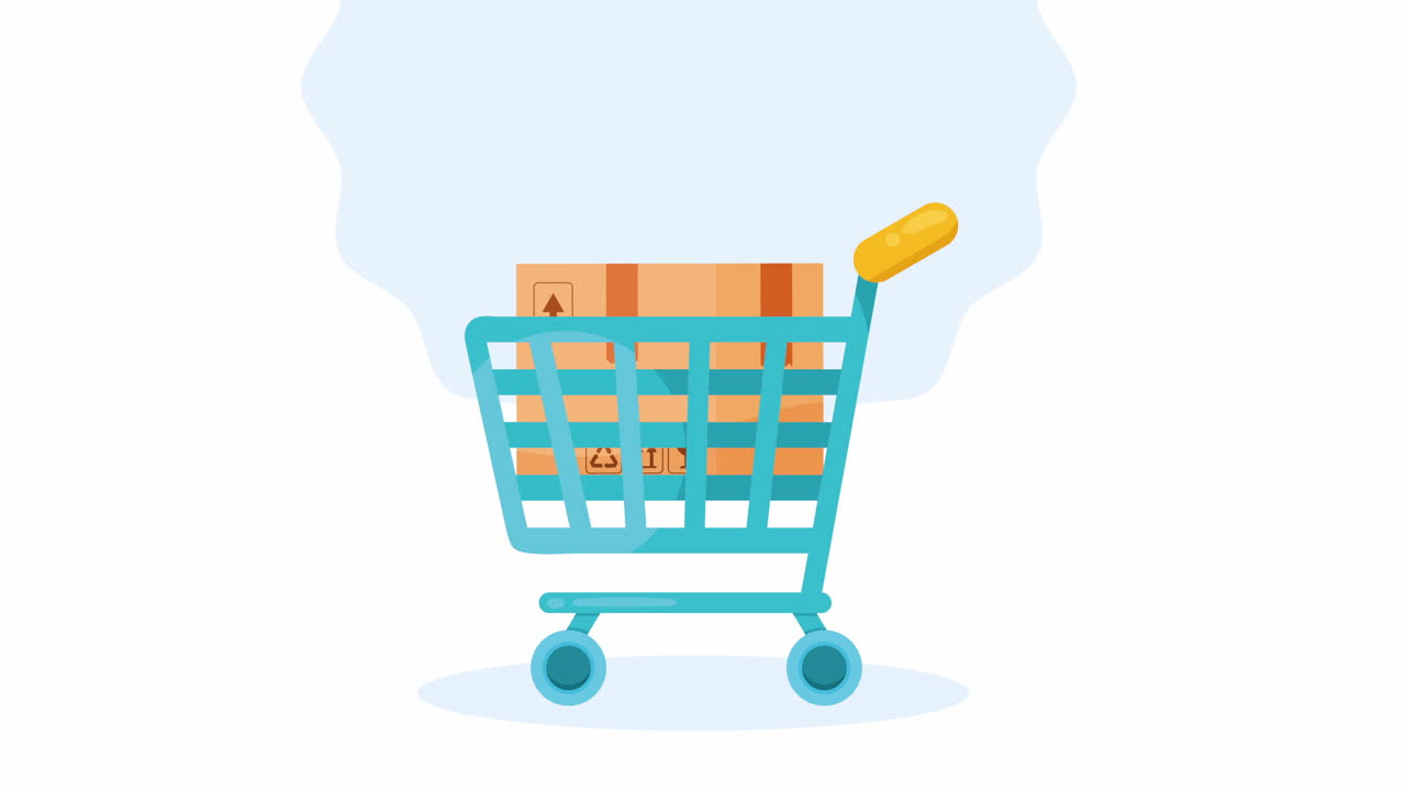 animación de ofertas especiales para el carrito de compras