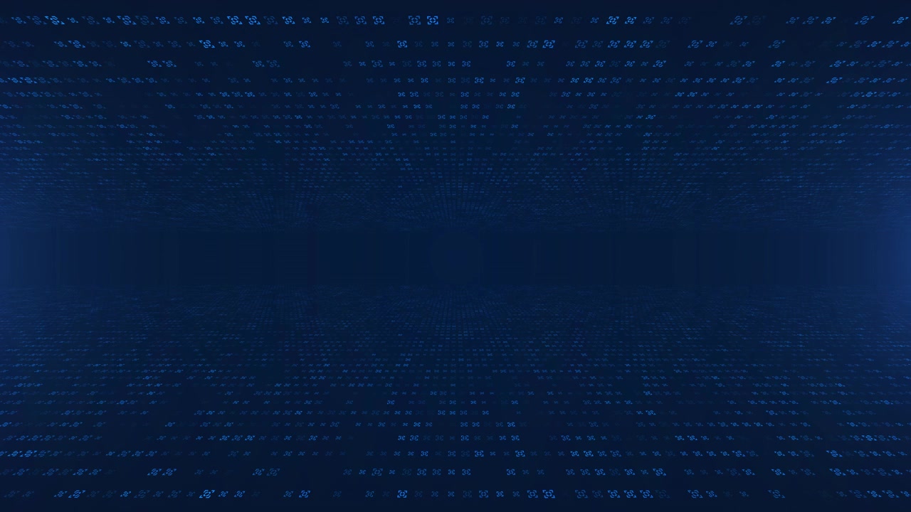 Abstract Digital Background with Moving Blue Data Particles