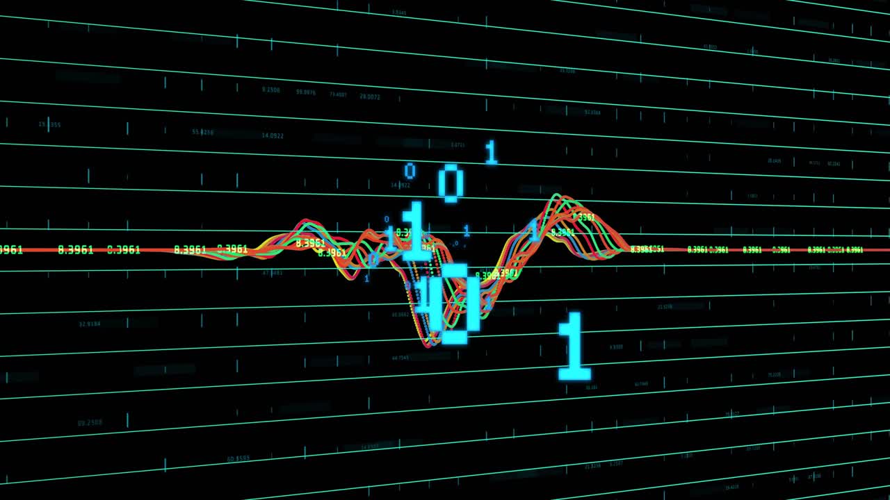 On receiving data waveform amplifying, braiding, sliding along baseline with bits and readouts