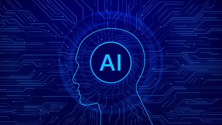 3d futuristic cyber technology innovation interface brain artificial intelligence concept circuit