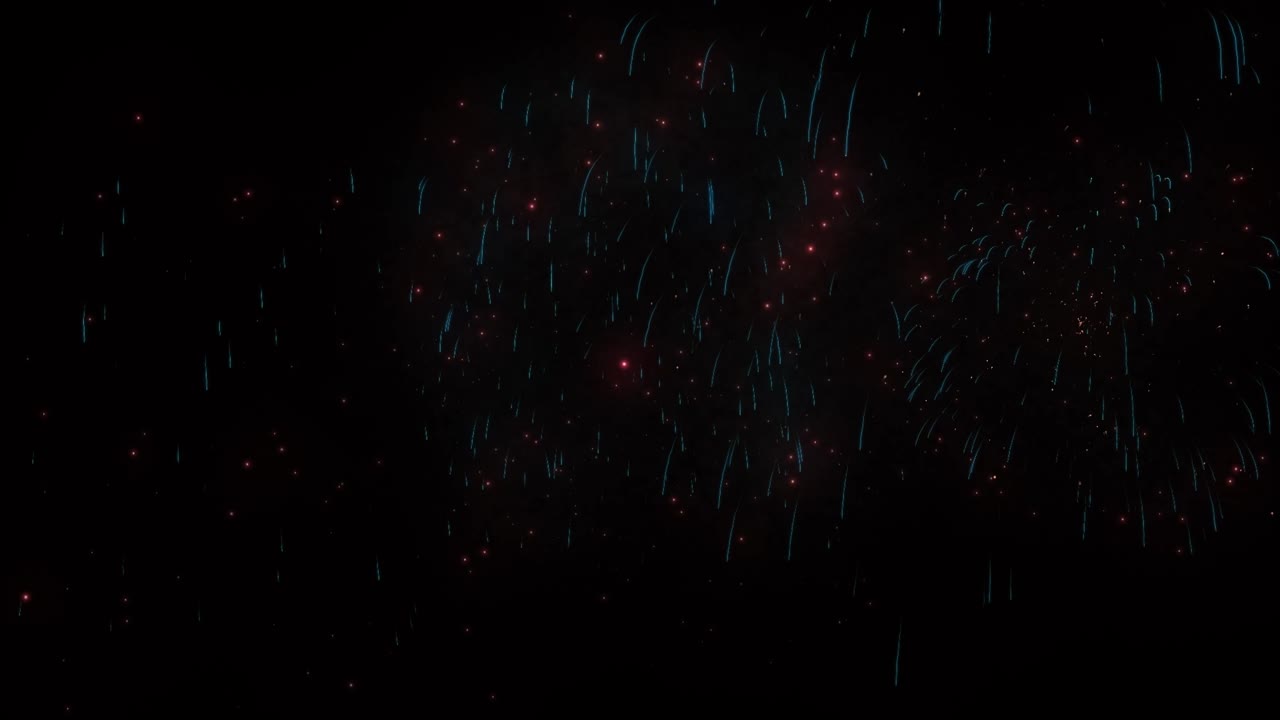 마법의 cg 애니메이션 불꽃놀이