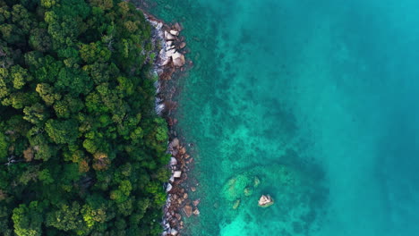 drone aerial footage from a remote malaysian island in asia