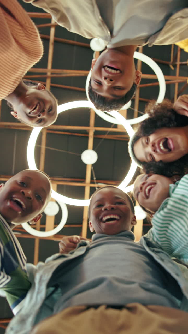 Diverse Group of Happy Children Smiling and Laughing Together