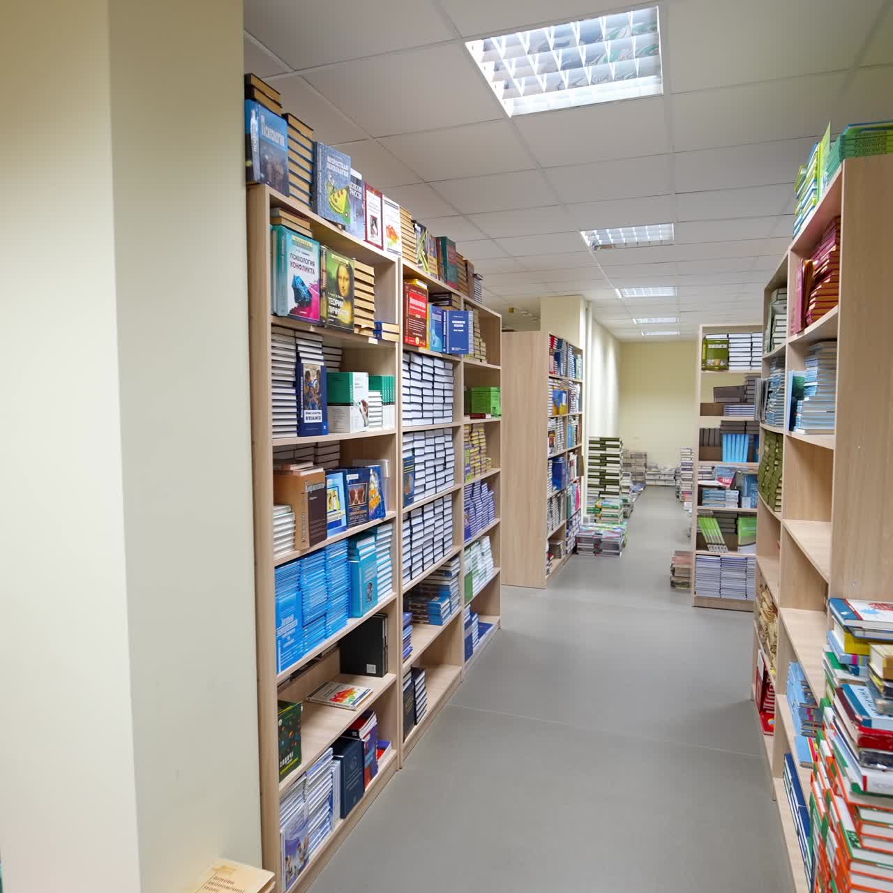Library with big bookcase