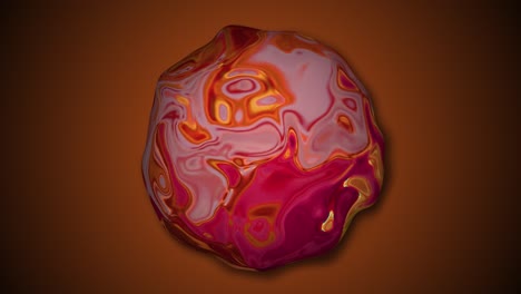 esfera distorsionada colorida líquida. esfera abstracta en fondo de gradiente.