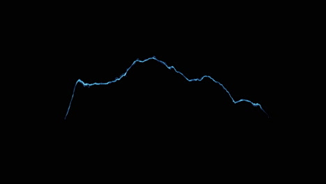 electrical wave being generated in movement in the form of an arc on a black background