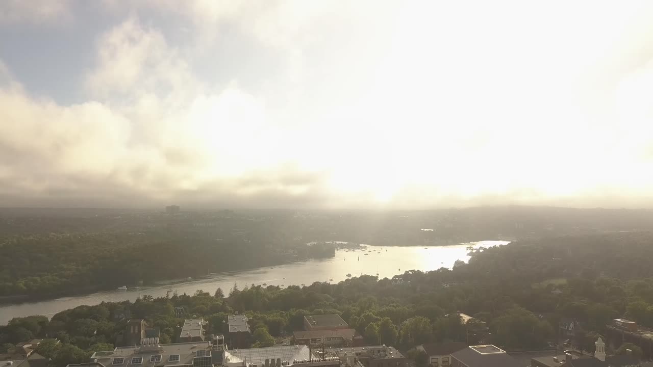 Beautiful drone shot of a lake