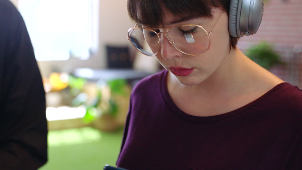 People working in a modern workspace