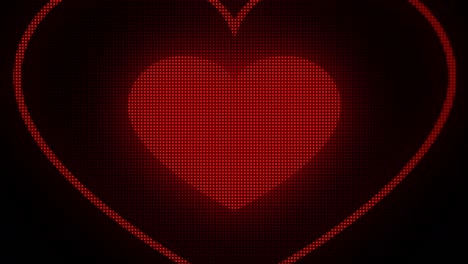 forma de corazón en el led rojo.