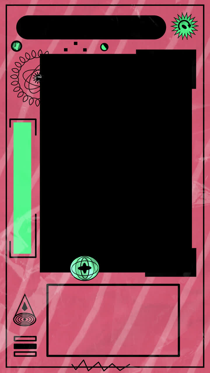 Red Story Frames with empty copy space for writing custom text and your media (On Vertical Alpha)