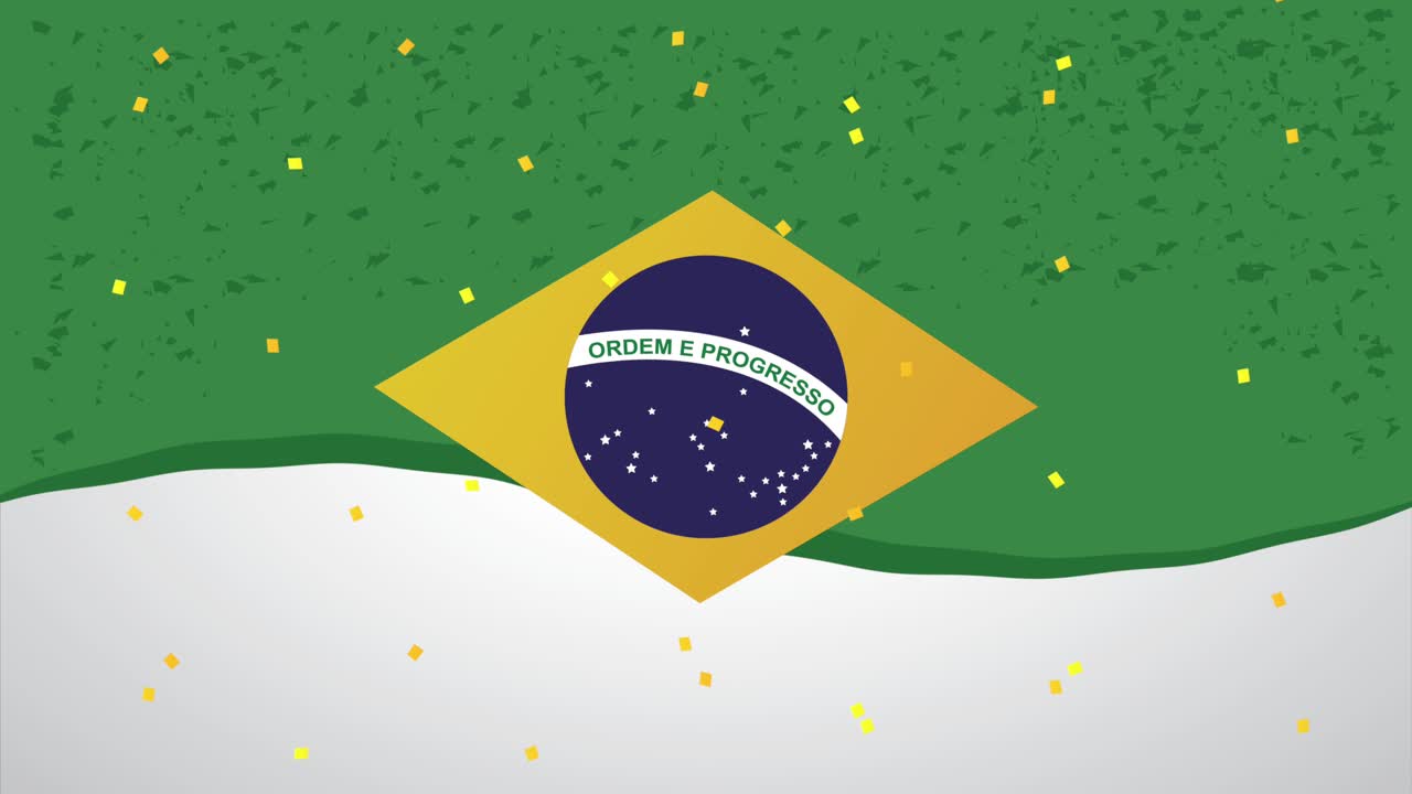 celebración del día de la independencia de brasil con bandera