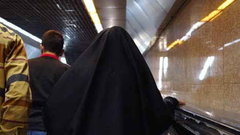 subway anonymous people in tehran iran