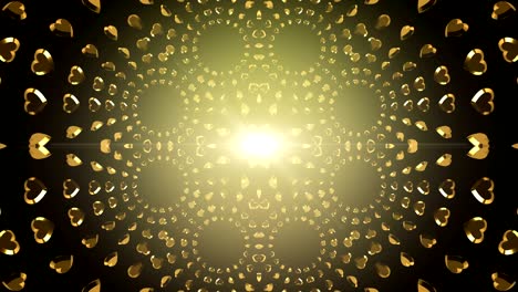 fondo de bucle de diseño de led dorado