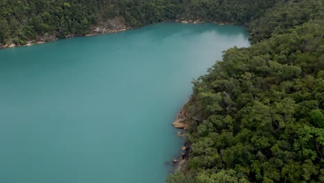 serene blue water of nara inlet with lush forest in hook island - tourist attraction in hook island, whitsunday, australia