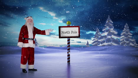 Santa-standing-at-the-north-pole