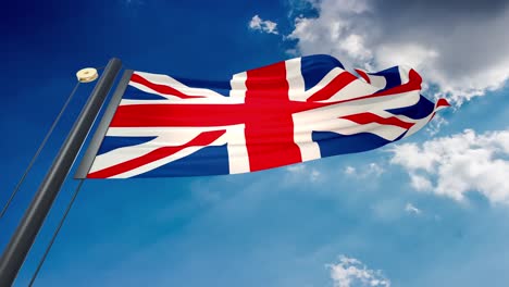 agitando la bandera del reino unido