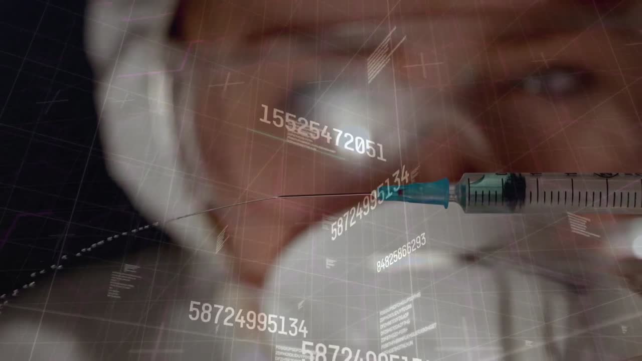 백인 과학자에 대한 데이터 처리 애니메이션