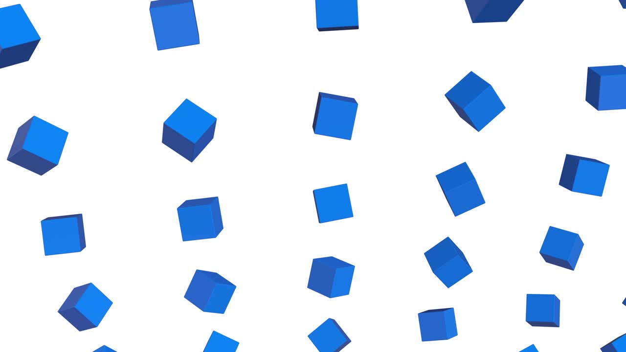 추상적인 기하학적 모양, 큐브 회전, 컴퓨터 생성 루프 애니메이션, 현대적인 배경, 포스터 커버, 브랜딩 배너에 대한 원활한 모션 디자인